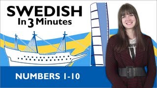 Learn Swedish  Swedish in Three Minutes  Numbers 110 [upl. by Mazonson]