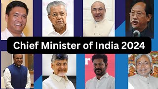 Chief ministers list 2024  all states CM of India  CM of all states of India [upl. by Kipp986]