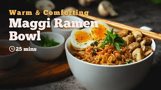 Maggi Ramen Bowl  Maggi Recipes  Ramen Recipe  Quick Noodles Recipe  Cookd [upl. by Marj]