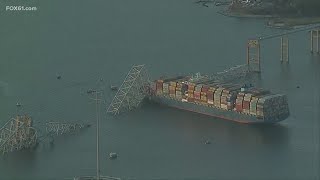 Bridge in Baltimore collapses after cargo ship crash [upl. by Kletter51]