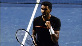 Prajnesh Gunneswaran stuns Basilashvili at Indian Wells [upl. by Nerissa]