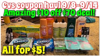 CVS coupon haul 98914 Amazing deals this week  just 5 for all this [upl. by Tsirc929]