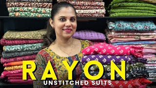 Rayon Unstitched Suits  850 [upl. by Koorb]