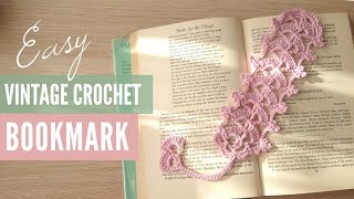 Easy Vintage Crochet Bookmark  How to Crochet 🔖 [upl. by Eissed]