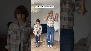 hack with a sons shirt styling shirt hacks outfitideas ootd hack kind [upl. by Toland]