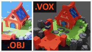 How To Convert OBJ to VOX color  Voxel Tutorial  Blender 31 [upl. by Audrey879]