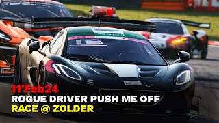 Rogue driver brake checks and pushes me off the track at Zolder track [upl. by Popper864]