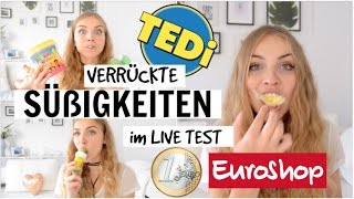 VERRÜCKTE SÜßIGKEITEN IM LIVE TEST  vom EUROSHOP amp TEDI [upl. by Einamrej718]