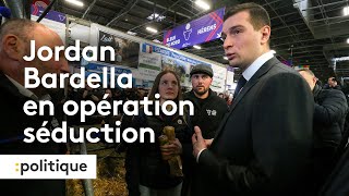 Salon de l’agriculture  Jordan Bardella en opération séduction [upl. by Anar874]