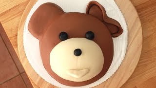 Miś Uszatek Jak zrobić tort w kształcie misia How to Make A Teddy Bear Cake Tutorial [upl. by Yedok262]