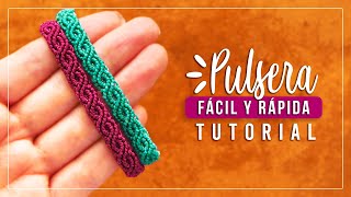 Cómo hacer pulsera de hilo fácil y rápida 15✨ Paso a Paso  DIY Macrame Friendship Bracelet [upl. by Sileray621]