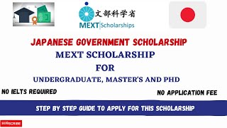 MEXT SCHOLARSHIPApplication Process Requirements Deadline Complete Detail in one Video [upl. by Comras288]