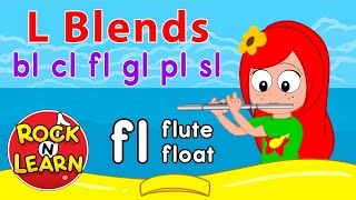 Beginning Consonant Blends with L  Learn to Read Words with bl cl fl gl pl sl  Rock ’N Learn [upl. by Johannes331]