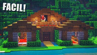 ✅Cómo hacer una casa BONITA para SURVIVAL en Minecraft🏡 FÁCIL Y RÁPIDO 6 [upl. by Pascasia]