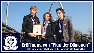 Onride und Interviews zur quotFlug der Dämonenquot im Heide Park Resort 2014 [upl. by Bigner]