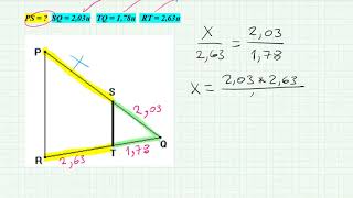 Segmentos proporcionales en triangulo 1 [upl. by Ramos]