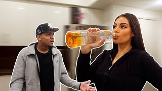 DRINKING WHILE PREGNANT PRANK ON HUSBAND [upl. by Wj]