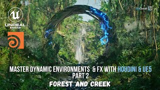 TRAILER Master Dynamic Environments amp FX in UE5 amp Houdini Part 2  Forest and Creek [upl. by Zwick46]