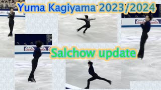 Yuma Kagiyama Season 202324 salchow update [upl. by Ayila]