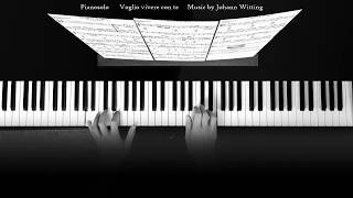 Easy to play Piano  Voglio vivere con te  Music by Johann Witting [upl. by Arie]