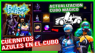 CUERNITOS AZULES en Actualizacion cubo magico Servidor Avanzado free fire emote derrape lamborgini [upl. by Feer]