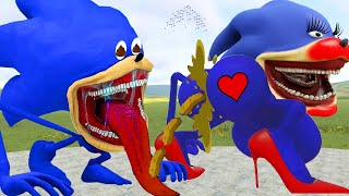 NEW SHIN SONIC TAPES LOVE STORY VS WOMAN SONIC TAPES SAD STORY S In Garrys Mod [upl. by Wing110]