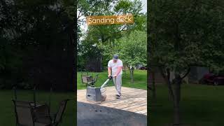 Sanding your deck with a Home Depot rental sander sanding machine deck [upl. by Kalvin518]