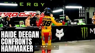 HAIDEN DEEGAN THROWS SETH HAMMAKERS BIKE AFTER CRASH [upl. by Aicats992]