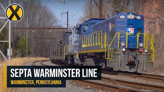 Welded Rail Train on the SEPTA Warminster Line [upl. by Fenny117]