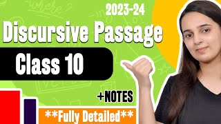 Discursive Passage Class 10  Discursive Passage Class 10 English Grammar Writing Section 20232024 [upl. by Lyns719]