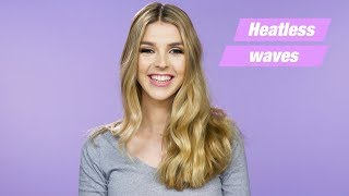 HOW TO  Create Heatless Wavy Hair  DIY Beauty  Superdrug [upl. by Hadnama]