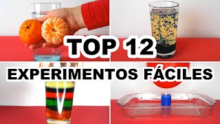 12 EXPERIMENTOS FÁCILES Y SENCILLOS PARA HACER EN CASA [upl. by Ojeibbob870]