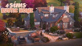 Large Rustic Family Home 🤎  The Sims 4 Speed Build [upl. by Morlee]