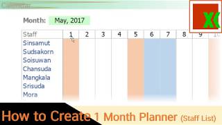 1 Month Planner  Calendar Staff List How to Create [upl. by Currey]