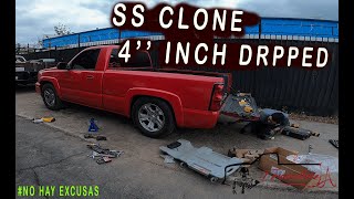 como bajar una troca de atras 4 INCH DROPPED CHEVY SS CLONE DROPED 🤓 [upl. by Nikkie286]