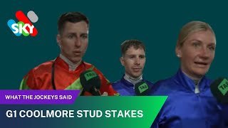 G1 COOLMORE STUD STAKES  What The Jockeys Said [upl. by Im760]