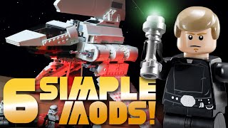 6 SIMPLE Imperial Shuttle Mods You Should Do  LEGO Star Wars 75302 2021 [upl. by Ainevuol]