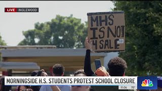 Inglewood students protest pending closure of Morningside High School [upl. by Etta]