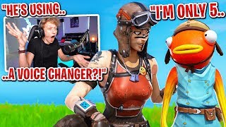 I met the cutest 5 YEAR OLD using a VOICE CHANGER in Fortnite try not to cry [upl. by Dennison]