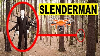 YOU WONT BELIEVE WHAT MY DRONE CAUGHT AT THE SLENDERMAN FOREST  SLENDERMAN CAUGHT ON DRONE CAMERA [upl. by Basilio]