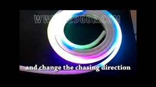 Flexible Programmable LED Neon Strip Rope SMD Full RGB Led Neon Flex Hose 12V WS2811 IC [upl. by Ylrac47]