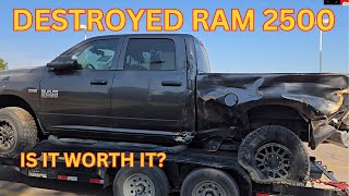 I PAID 10000 FOR THIS DESTROYED RAM 2500 FROM COPART SALVAGE REBUILD PART 1 [upl. by Allebram]