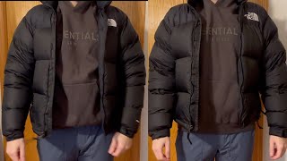 The North Face 1996 Retro Nuptse Jacket SMALL vs MEDIUM  SIZING  ON FIT [upl. by Duston976]