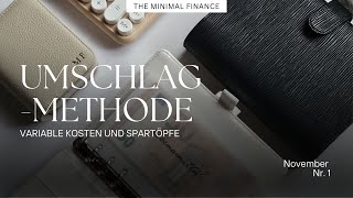 Umschlagmethode  465 €  Oktober Nr 5  November Nr 1  Variable Kosten  Spartöpfe [upl. by Aysa]