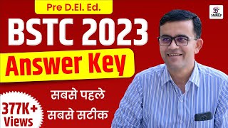 Bstc answer key 2023  bstc paper solution 2023  bstc paper 2023  Sankalp Classes Barmer [upl. by Dorina]