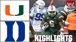 Duke Blue Devils vs Miami Hurricanes  Full Game Highlights  ESPN College Football [upl. by Fortna810]