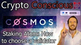 Staking guide for Atom on the Cosmos How to choose a validator [upl. by Cthrine]