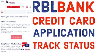 how to check status credit card applications in rbl bank rbl bank credit card status [upl. by Yalahs]