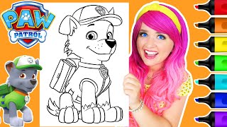 Coloring Rocky Paw Patrol Coloring Page  Ohuhu Art Markers [upl. by Seabrook195]