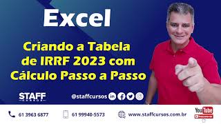 Excel  Criando Tabela do Imposto de Renda 2023 com Análise do Desconto Simplificado Passo a Passo [upl. by Aleacin]